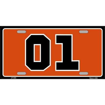 Dukes of Hazzard General Lee Car 01 Metal License Plate dodge charger sign