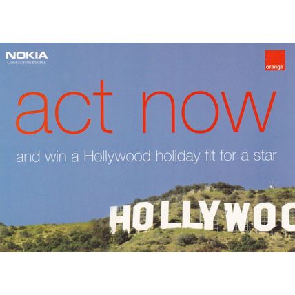 Nokia Hollywood Holiday Competition Advertising Postcard unused VGC
