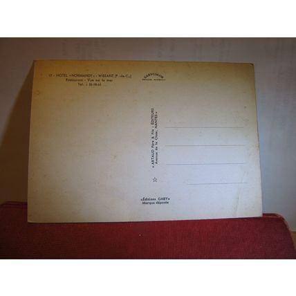 NORMANDY HOTEL, WISSANT, PAS DE CALAIS, FRANCE unused vintage postcard #