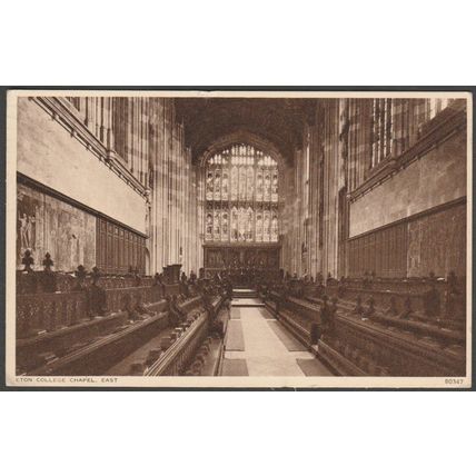 Eton College Chapel, East, Buckinghamshire, 1946 - Photochrom Postcard