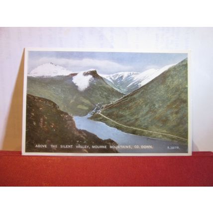 THE SILENT VALLEY, MOURNE MOUNTAINS, Co. DOWN, N. IRELAND vintage postcard =