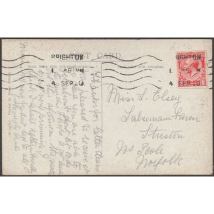 Palace Pier & Aquarium, Brighton, Sussex, 1920 - Postcard