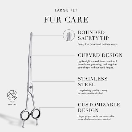 TWEEZERMAN Pet Collection 9" Curved Grooming Shears-NEW-SEALED-FAST SHIPPING