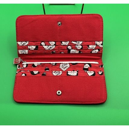 A Rare Red Angry Little Girls By Lela Lee Women's Vintage Snap Wallet Billfold