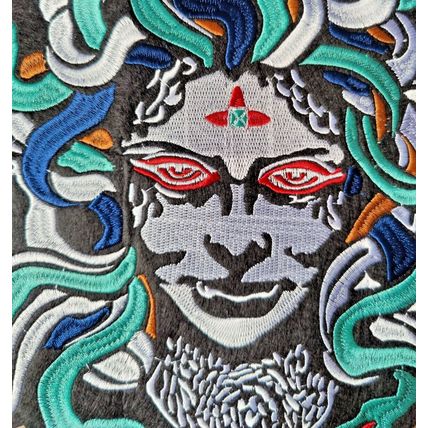 Medusa Large Iron On Patch Snake 29cm x 28cm Greek Myth Legend Embroidered P203