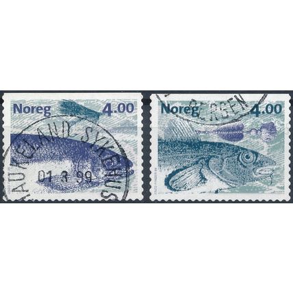 Fish & Fishing Flies - Norway 1999 - F H - MiNr 1301/2