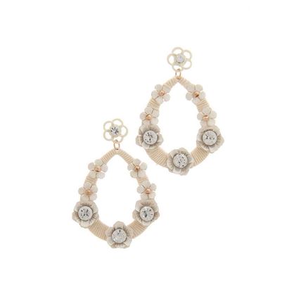 Floral Post Drop Earring