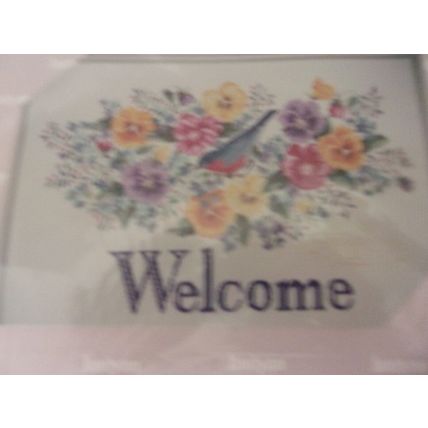 Janlynn Cross Stitch 04-743 Pansy Welcome Pansies Robin