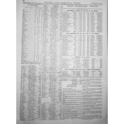 Mining and Scientific Press Feb 5, 1876. Fairbanks; Swindling Mining companies