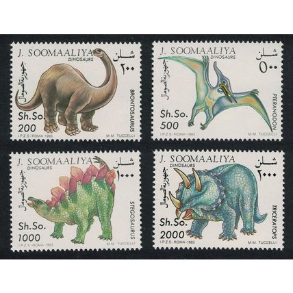 Somalia Dinosaurs Prehistoric Animals 4v 1993 MNH MI#480-483
