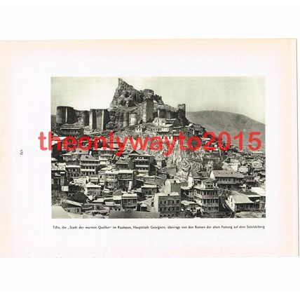 Tbilisi, City of Warm Springs, Georgia, old Russia, Photo Book Illustration 1935