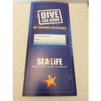 Lego Land Foldout Program and Sea Life Dive Log Book