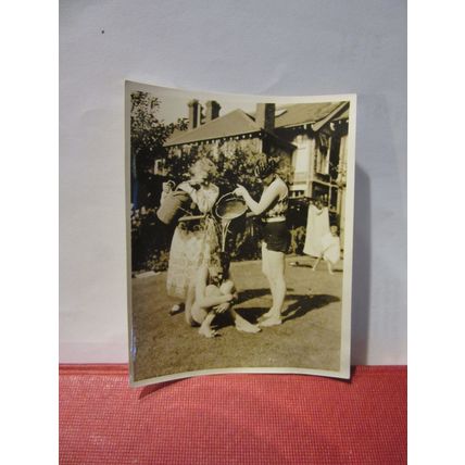 A COLD SHOWER IN THE GARDEN, 1930s? photograph =