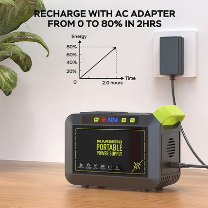 MARBERO Portable Power Station 88Wh Camping Lithium Battery Solar Generator Fast