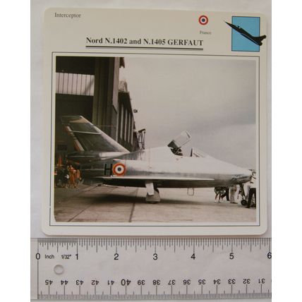 Nord N.1402 & N.1405 Gerfaut - France - Interceptor - Collectors Club Card
