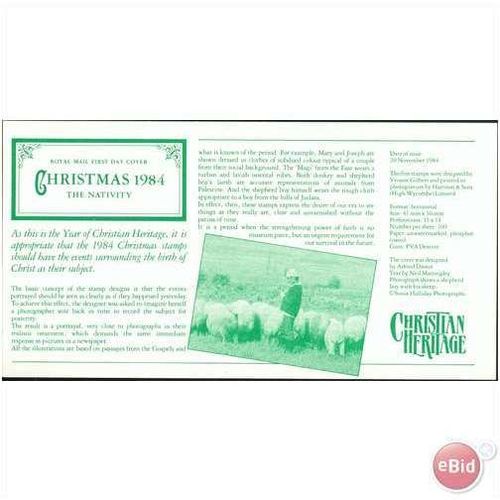GB FDC 1984 - Christmas 84 (mint) Cheshire