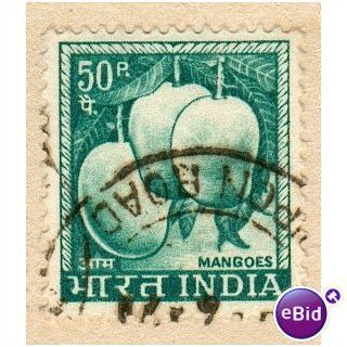 India 1965 - SG 514 - Mangoes 50p green - used 2