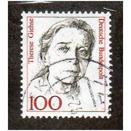 GER 1986 100pf 'FAMOUS WOMEN -THERESE GIESHE' FINE USED (EBID30-090)