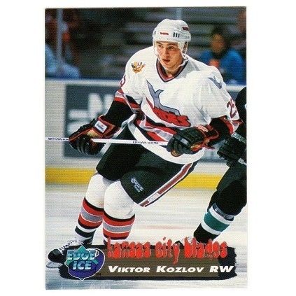 1995 Collector's Edge Ice Hockey Promo # PR2 Viktor Kozlov Kansas City Blades