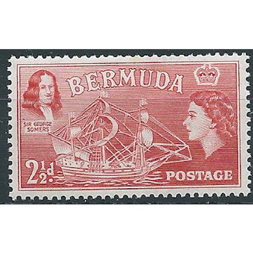 Bermuda 1953 SG139 2 1/2d Rose-Red Mounted Mint . ..