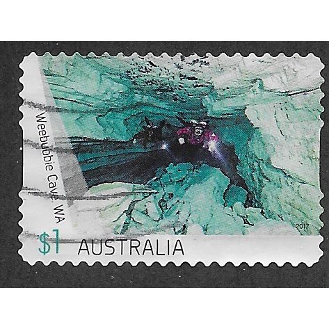 AUS 2017 $1.00 (S/A)'CAVES -WEEBUBBIE CAVE' FINE USED (EBID64-229)