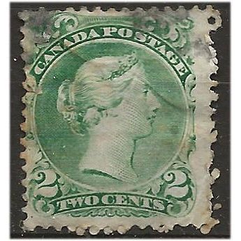 Canada 1868 SG57d 2c Bluish-Green Good/Fine Used . .. .