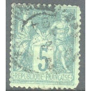 France 1876 - SG282 - 5c green - Peace & Commerce - used 23