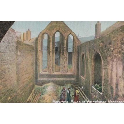 Waterford The Ruins Of The Franciscan Monastery Antique Irish Ireland Postcard