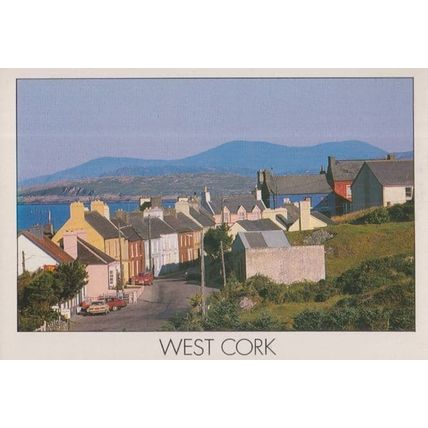West Cork Eyeries Village Grocery Store Open Hanging Sign Irish Postcard