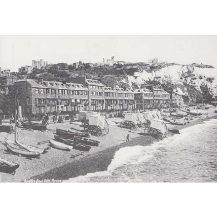 Dover The Marine Parade Sea Bathing Machines History Rare Postcard