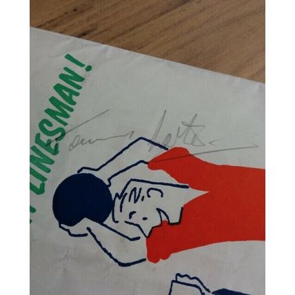 1954 England vs Wales (autographed) ** FREE P&P **
