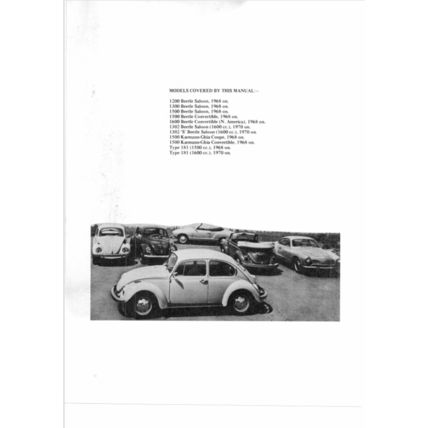 VW Beetle Service Repair Manual 1971 WSM157 901610356 PDF