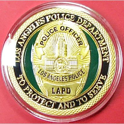 Los Angeles, CA Police Dept. Challenge Coin. 1.5". 22ca.