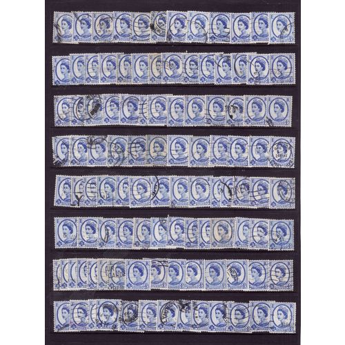 GREAT BRITAIN 100+ 4d ULTRAMARINE UNCHECKED FINE USED