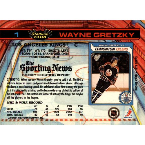 1991 Topps Stadium Club Wayne Gretzky #1