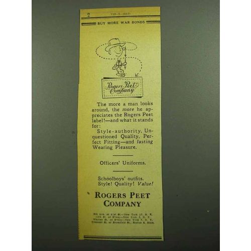 1943 Rogers Peet Company Ad - Man Looks Around