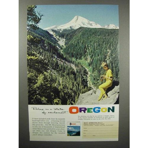 1961 Oregon Tourism Ad - a State of Excitement