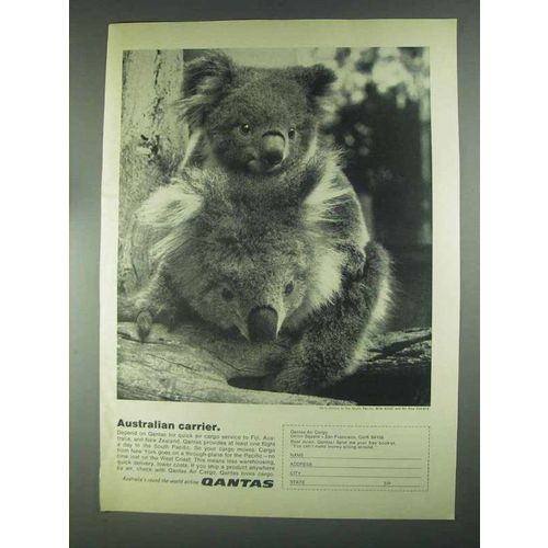 1967 Qantas Airline Ad - Australian Carrier