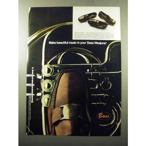 1969 Bass Weejuns Shoes Ad - Make Beautiful Music