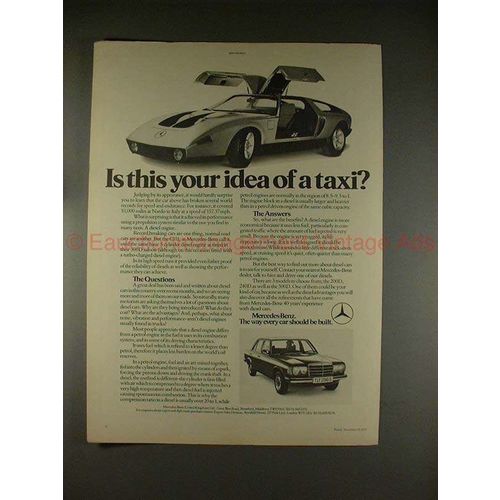 1977 Mercedes C111 Car Ad - This Your Idea of a Taxi?!