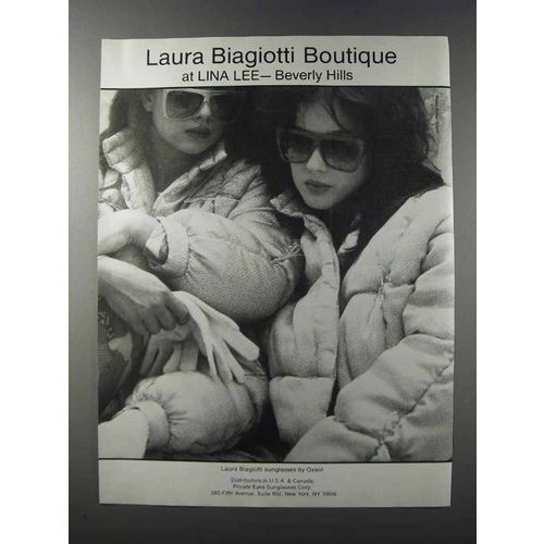 1981 Laura Biagiotti Sunglasses by Oxsol Ad