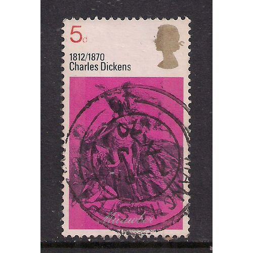 GB 1970 QE2 5d Dickens used stamp SG 825.( D672 )