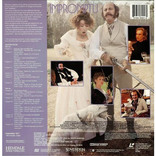 IMPROMPTU - JUDY DAVIS LASERDISC RARE