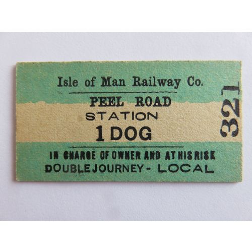 Isle of Man Railway Peel Road Station 1 Dog Ticket