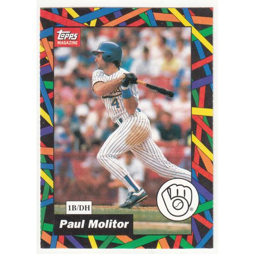 1992 Topps Magazine baseball TM68 Paul Molitor insert card –NM- Brewers