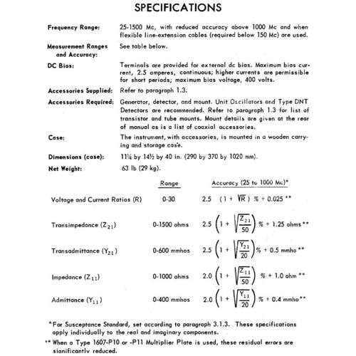 General Radio Genrad TYPE 1607-A TRANSFER-FUNCTION IMMITANCE Bridge 1607A