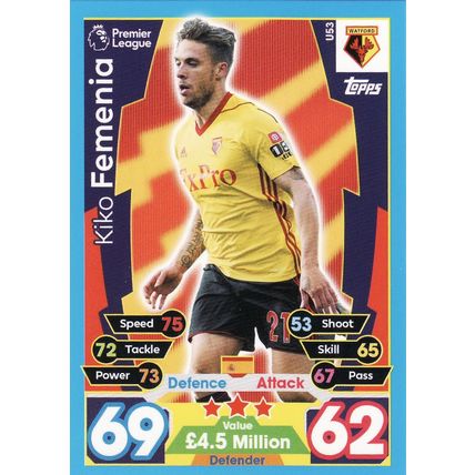 Match Attax 2017/2018 Extra U53 Kiko Femenia Watford