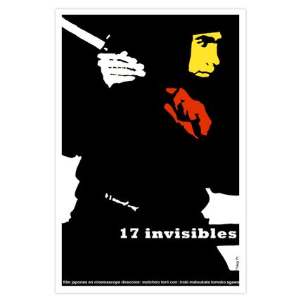 Movie Poster decor for"17 INVISIBLES"Japan.Ninja.Martial arts decor shop.Karate