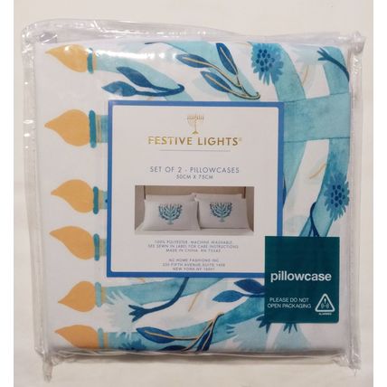Festive Lights Pillowcases 50cm x 75cm NC Home Fashions