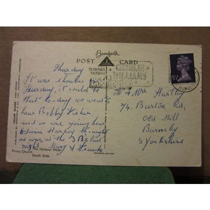 multiview, BRIDLINGTON, YORKSHIRE used postcard 1975 pm by Bamforth =
